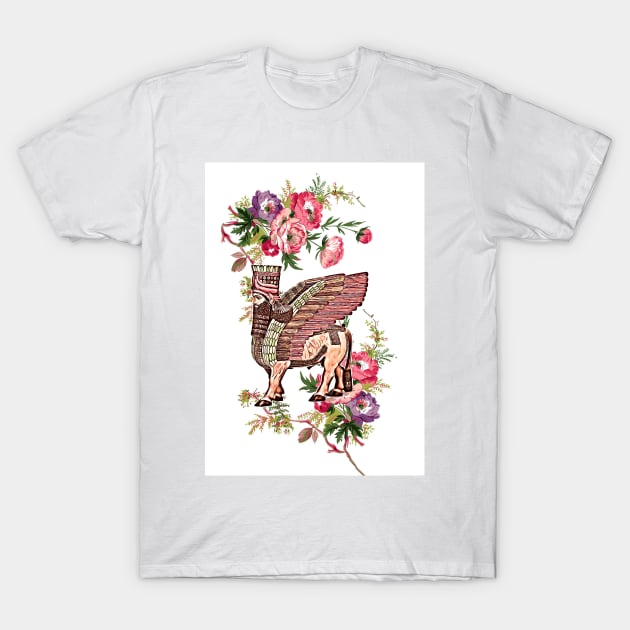 Assyrian Lamassu Garden T-Shirt by doniainart